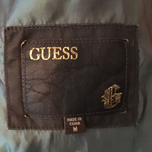 Guess Women’s Utility Bomber Coated Jacket Olive Moto Military Zip Pockets M - Picture 12 of 12